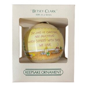 Betsey Clark 10th In A Series 1982 Hallmark Unbreakable Satin Ornament